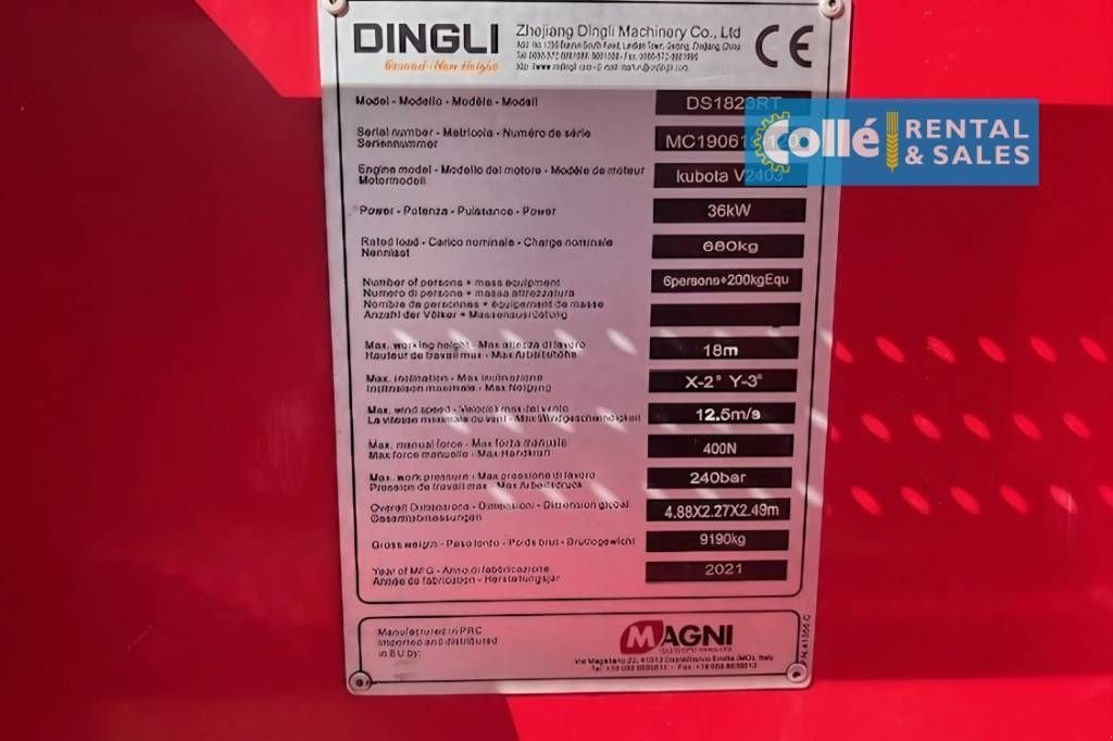 Teleskoparbeitsbühne του τύπου Sonstige MAGNI DS 1823 RT 2021, Gebrauchtmaschine σε Sittard (Φωτογραφία 8)