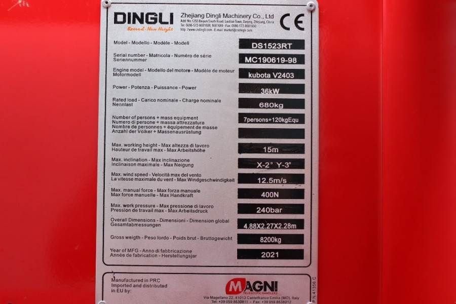 Teleskoparbeitsbühne typu Sonstige MAGNI DS1523RT New And Available Directly From Stock, Di, Gebrauchtmaschine v Groenlo (Obrázek 7)
