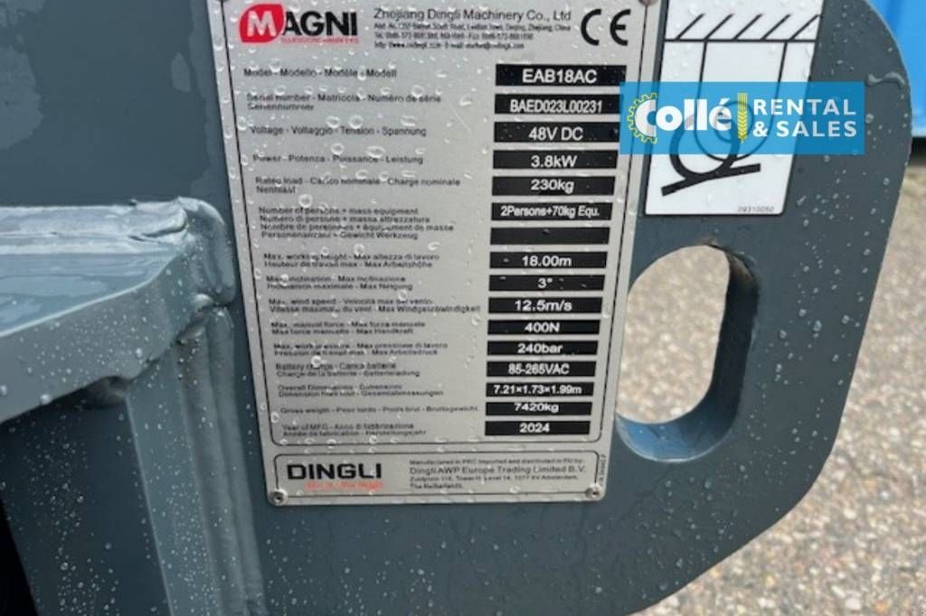 Teleskoparbeitsbühne του τύπου Sonstige MAGNI EAB 18 AC 2024, Neumaschine σε Sittard (Φωτογραφία 11)