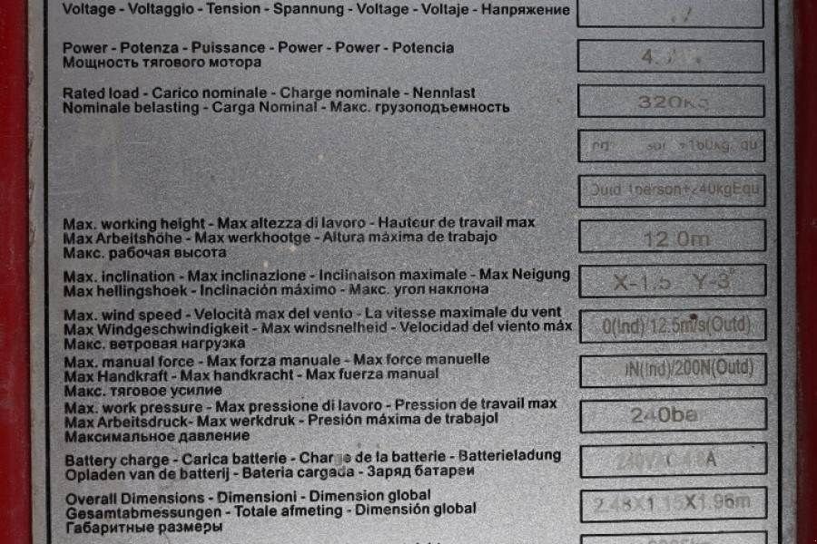 Teleskoparbeitsbühne tip Sonstige MAGNI ES1212E Valid inspection, *Guarantee! Electric, 12, Gebrauchtmaschine in Groenlo (Poză 7)