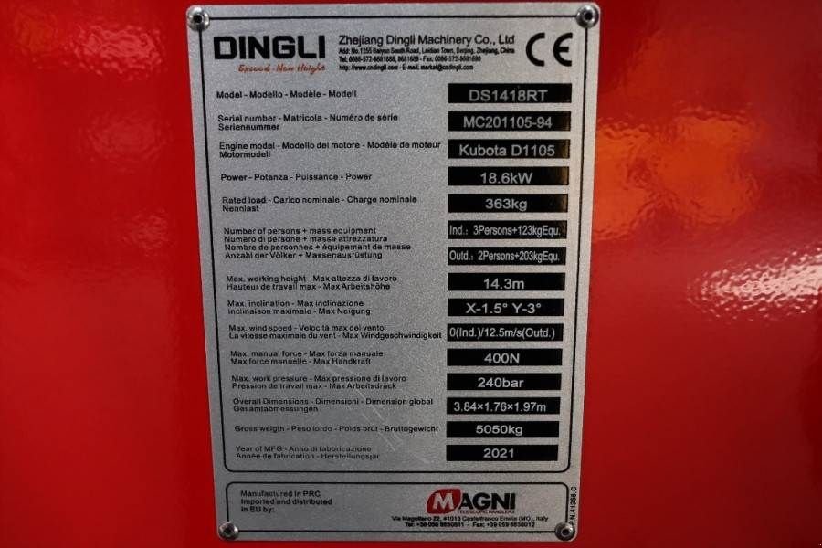 Teleskoparbeitsbühne типа Sonstige MAGNI ES1418RT New And Available Directly From Stock, El, Gebrauchtmaschine в Groenlo (Фотография 8)