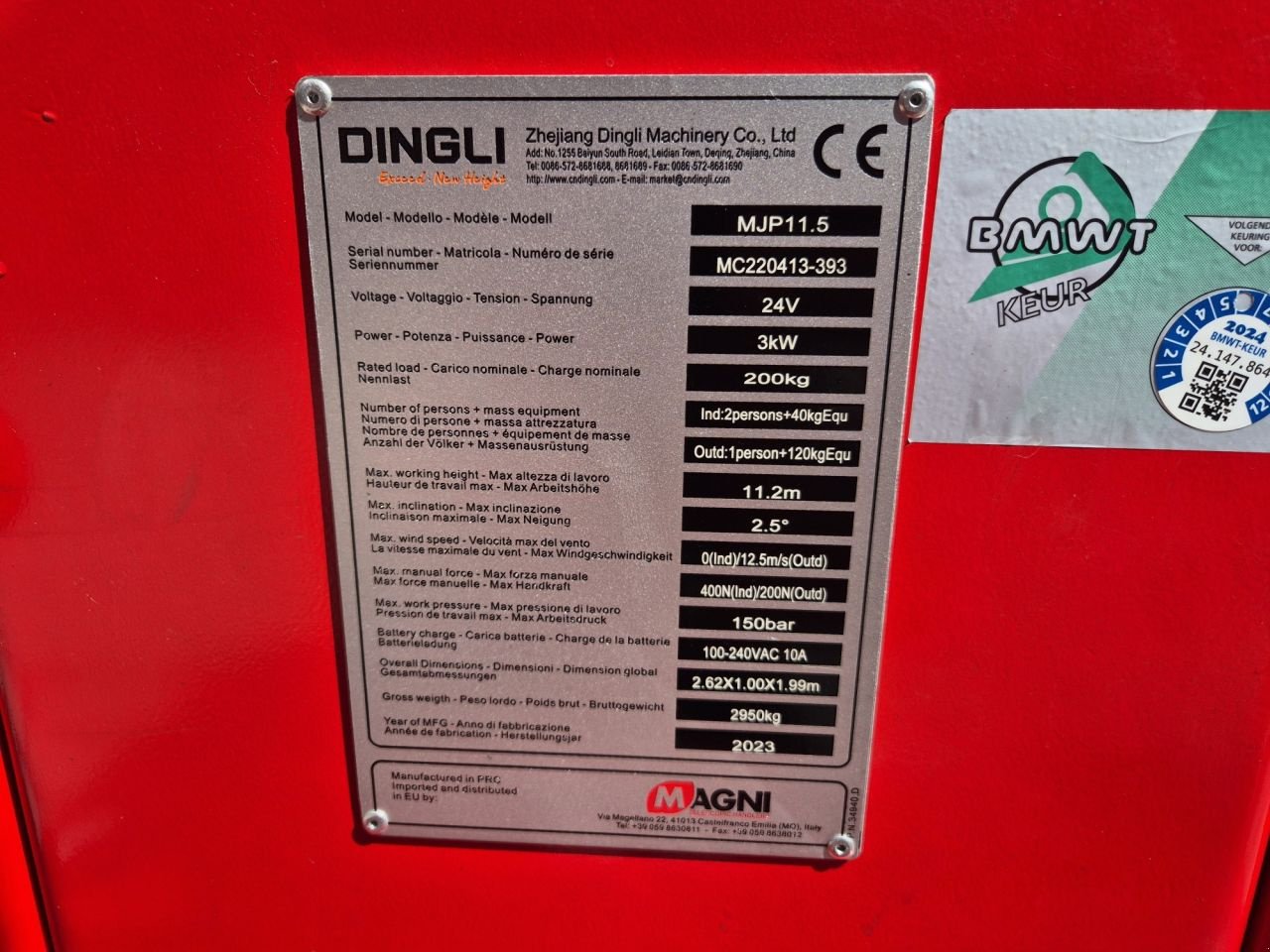 Teleskoparbeitsbühne του τύπου Sonstige MAGNI MJP 11.5, Neumaschine σε Lunteren (Φωτογραφία 10)
