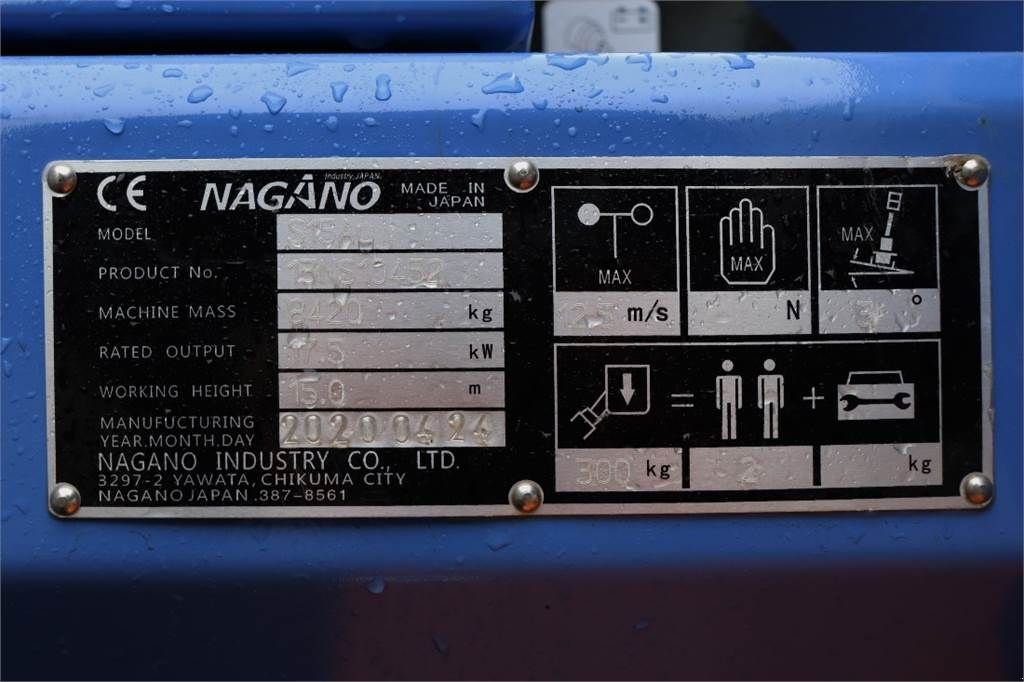 Teleskoparbeitsbühne del tipo Sonstige Nagano S15AUJ Valid inspection, *Guarantee! Diesel, 15 m, Gebrauchtmaschine en Groenlo (Imagen 7)