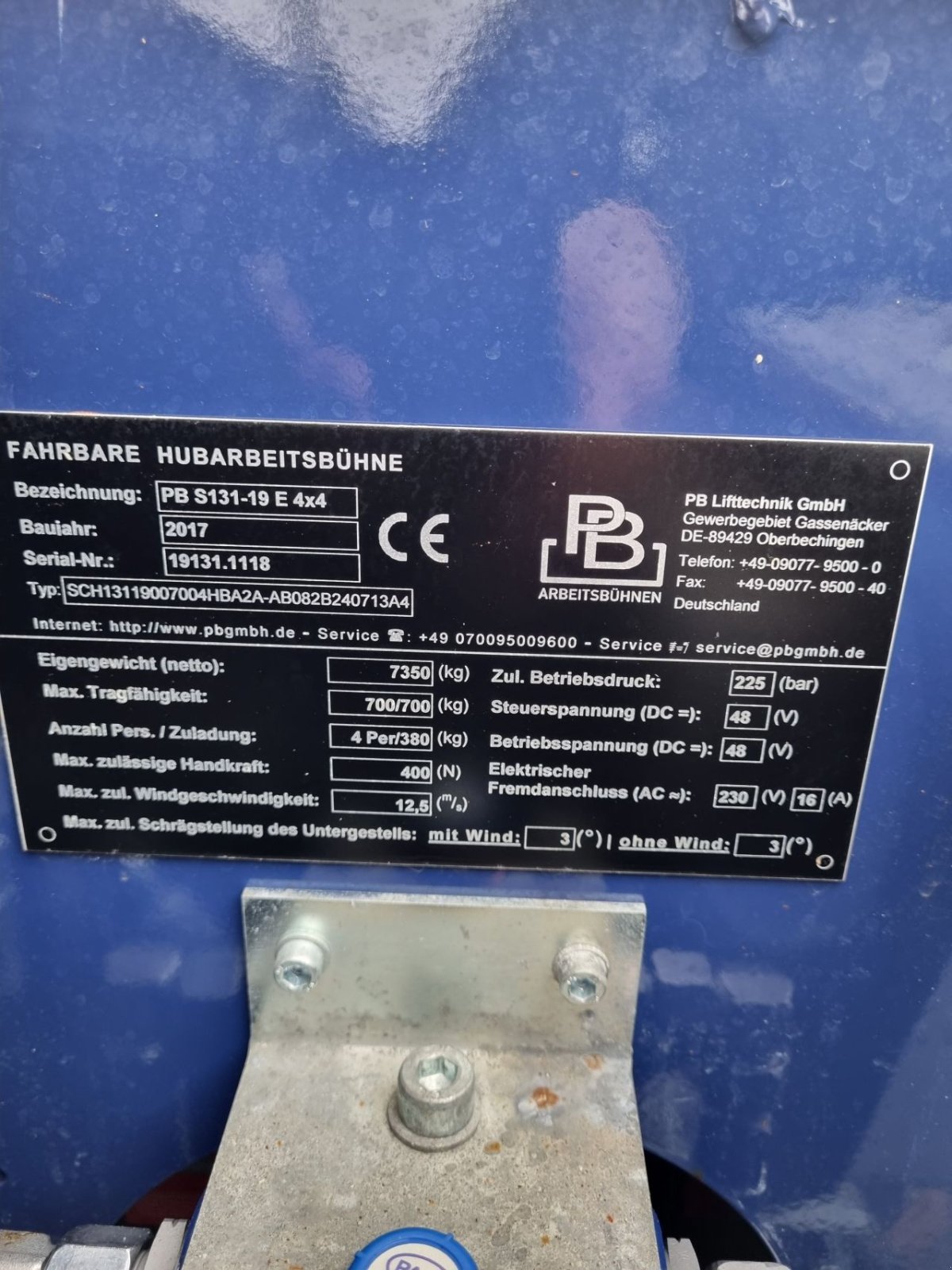 Teleskoparbeitsbühne типа Sonstige PB 131 schaarlift S131-19 4&times;4, Gebrauchtmaschine в Zwartemeer (Фотография 10)