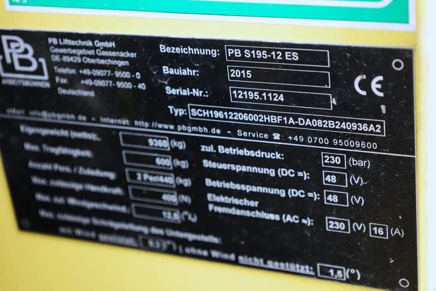 Teleskoparbeitsbühne типа Sonstige PB LIFT S195-12ES Electric, 19.6m Working Height, 700, Gebrauchtmaschine в Groenlo (Фотография 7)