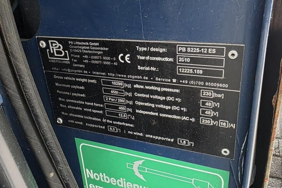Teleskoparbeitsbühne du type Sonstige PB Lifttechnik S225-12ES Electric, 22.5m Working Height, 450kg C, Gebrauchtmaschine en Groenlo (Photo 7)