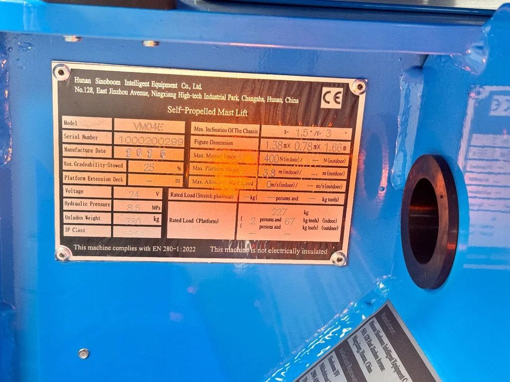 Teleskoparbeitsbühne του τύπου Sonstige Sinoboom VM04E, Gebrauchtmaschine σε Culemborg (Φωτογραφία 4)