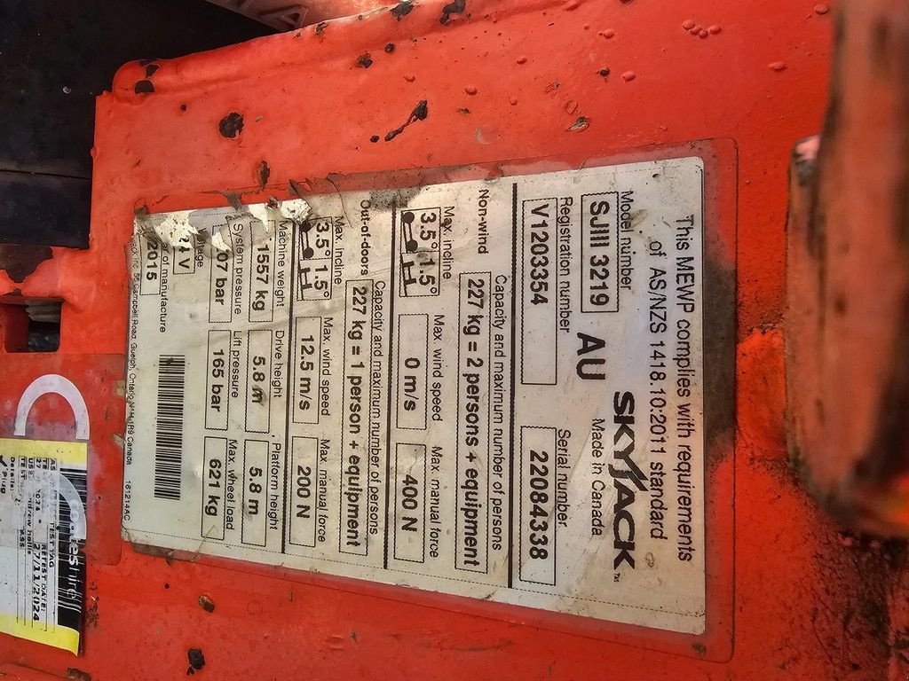 Teleskoparbeitsbühne типа Sonstige Sky Jack 3219 hoogwerker schaarlift 2015, Gebrauchtmaschine в Scherpenzeel (Фотография 3)