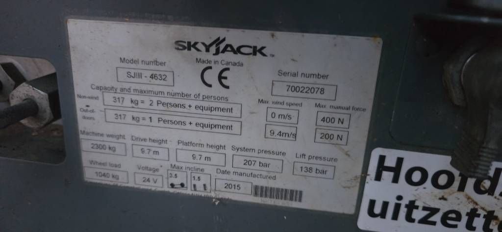 Teleskoparbeitsbühne del tipo Sonstige Sky Jack SJ 4632 12m schaarlift sj4632 skyjack 4632, Gebrauchtmaschine en Hooge mierde (Imagen 7)