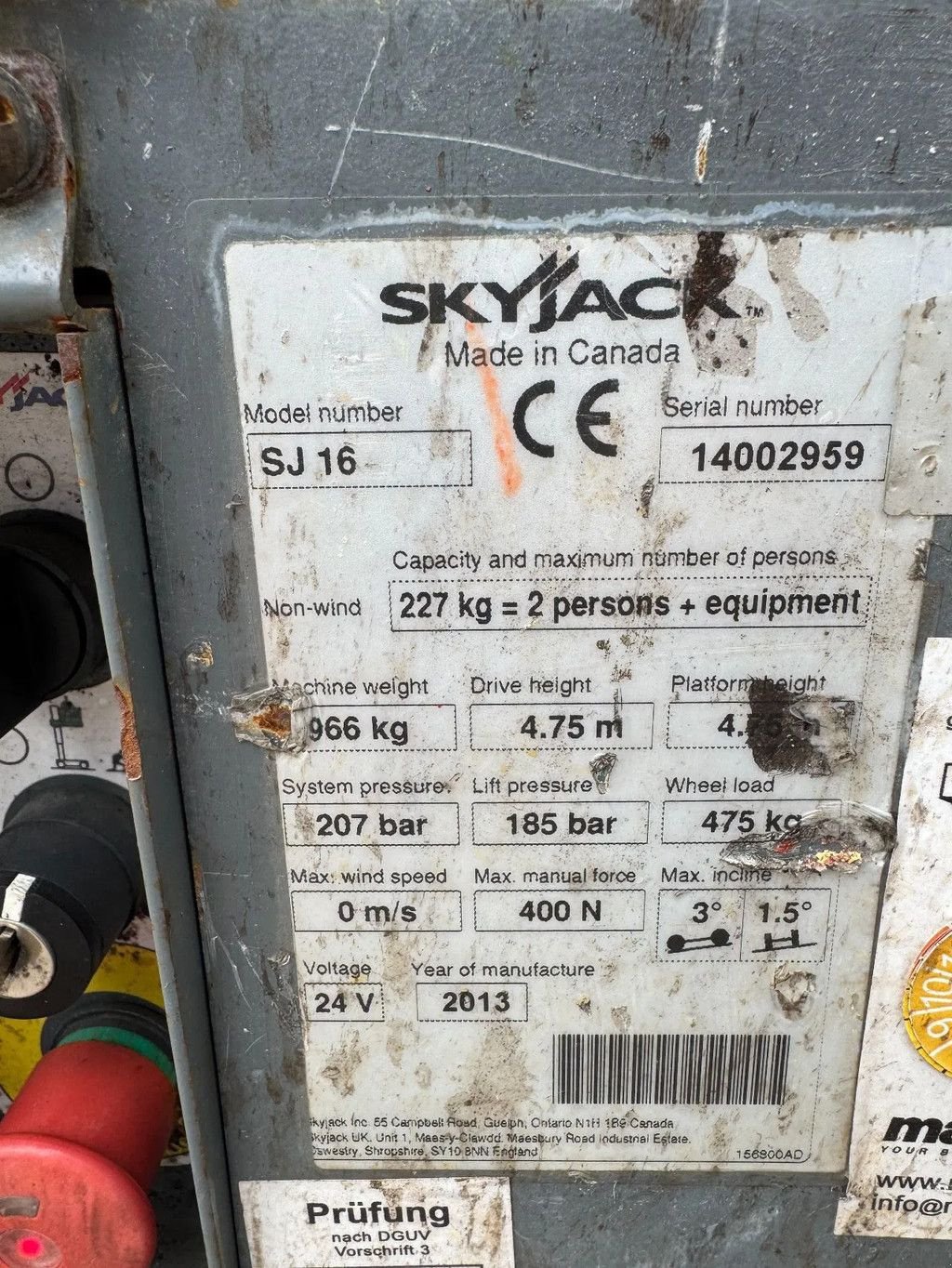 Teleskoparbeitsbühne typu Sonstige Sky Jack SJ16 Hoogwerker Masthoogwerker, Gebrauchtmaschine v Hedel (Obrázek 11)