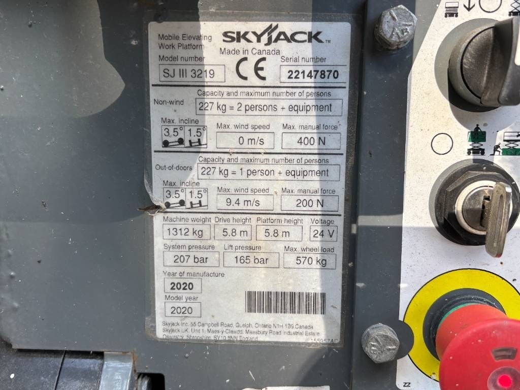 Teleskoparbeitsbühne tip Sonstige Sky Jack SJ3219 schaarhoogwerker 8m skyjack schaarlift, Gebrauchtmaschine in Hooge mierde (Poză 9)