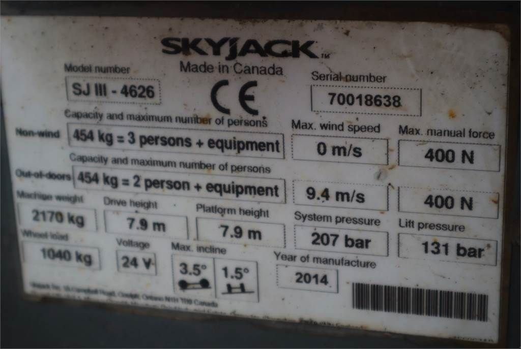 Teleskoparbeitsbühne typu Sonstige Sky Jack SJ4626 Electric, 10m Working Height, 454kg Capacit, Gebrauchtmaschine w Groenlo (Zdjęcie 7)