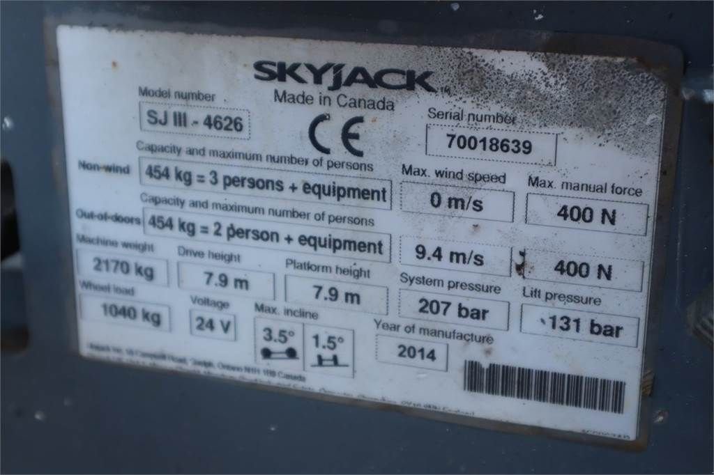 Teleskoparbeitsbühne des Typs Sonstige Sky Jack SJ4626 Electric, 10m Working Height, 454kg Capacit, Gebrauchtmaschine in Groenlo (Bild 8)