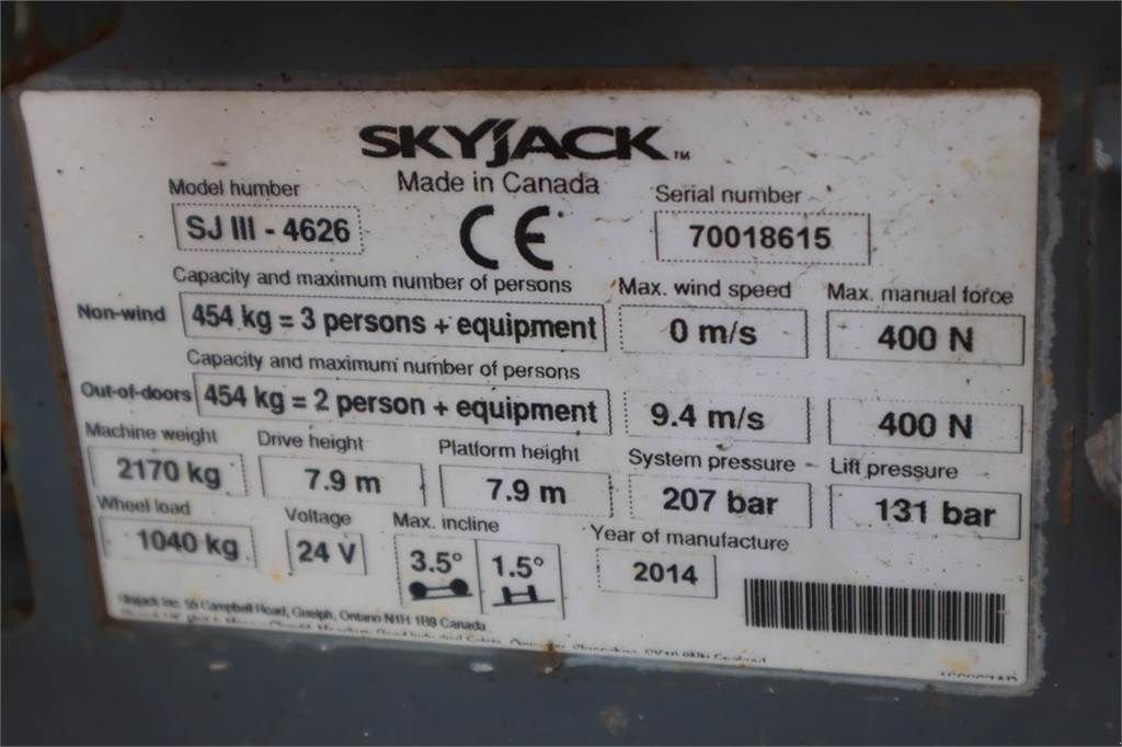 Teleskoparbeitsbühne des Typs Sonstige Sky Jack SJ4626 Electric, 10m Working Height, 454kg Capacit, Gebrauchtmaschine in Groenlo (Bild 8)