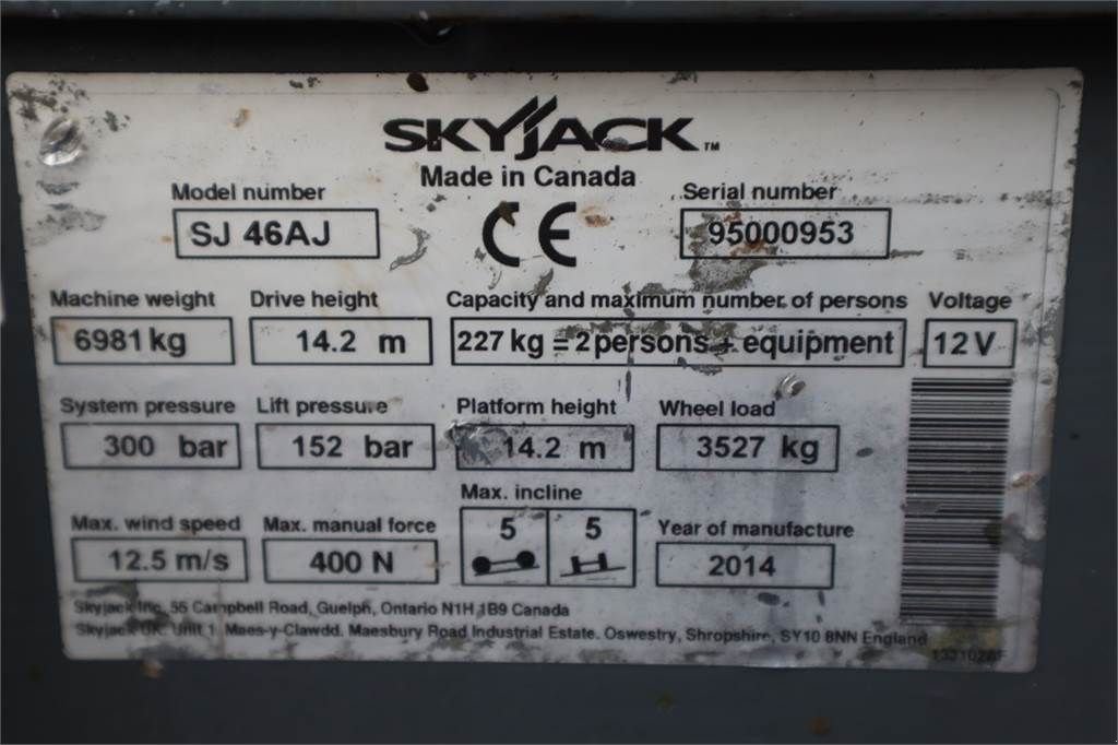 Teleskoparbeitsbühne des Typs Sonstige Sky Jack SJ46AJ Diesel, 4x4 Drive, 16m Working Height, 7.5m, Gebrauchtmaschine in Groenlo (Bild 7)