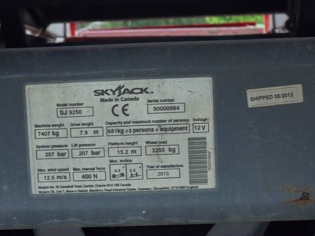 Teleskoparbeitsbühne des Typs Sonstige Sky Jack SJ9250 RT 4x4 diesel scissorlift schaarhoogwerker, Gebrauchtmaschine in Hooge mierde (Bild 5)