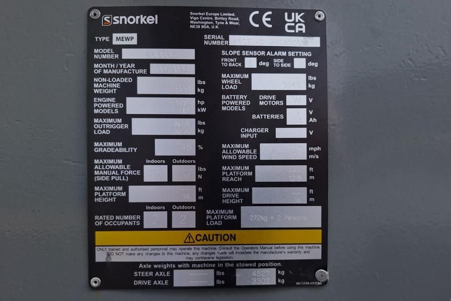 Teleskoparbeitsbühne типа Sonstige Snorkel 460SJ Valid Inspection, *Guarantee! CE, Diesel, 4x, Gebrauchtmaschine в Groenlo (Фотография 7)