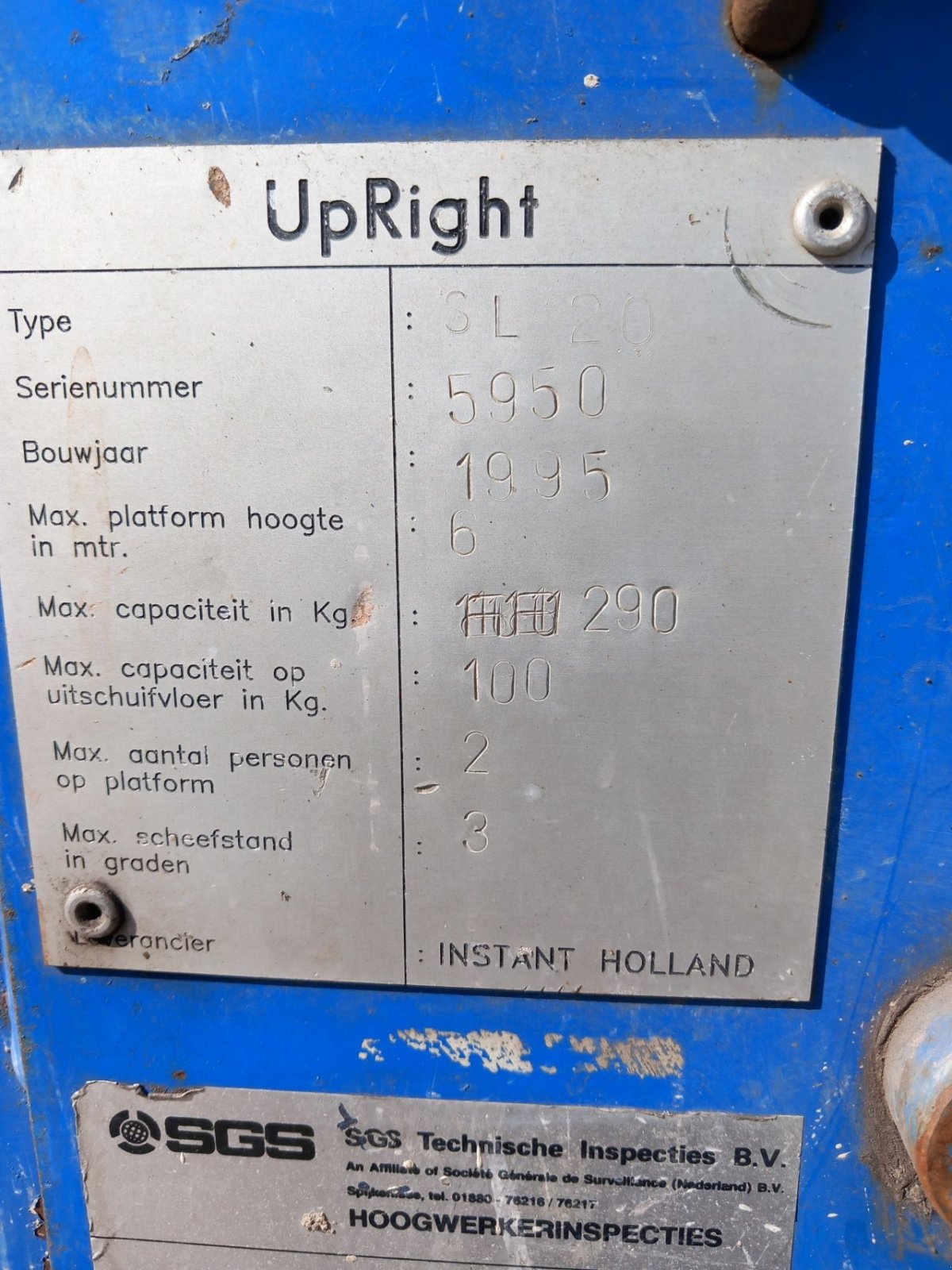 Teleskoparbeitsbühne des Typs Sonstige Up Right Up Right Sl20., Gebrauchtmaschine in Alblasserdam (Bild 6)