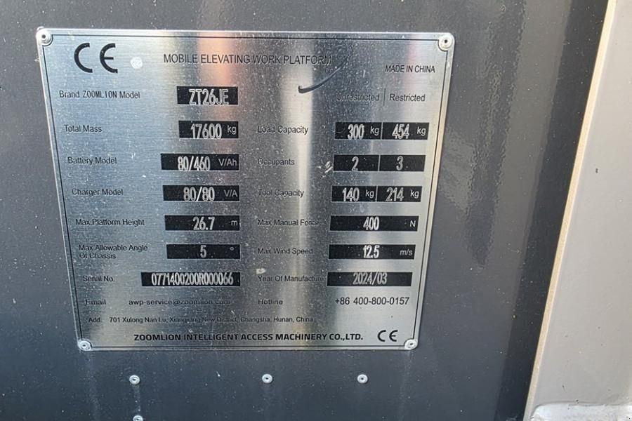 Teleskoparbeitsbühne del tipo Sonstige Zoomlion ZT26JE Fully Electric Lithium-Powered, 4x4 Rough T, Gebrauchtmaschine en Groenlo (Imagen 7)