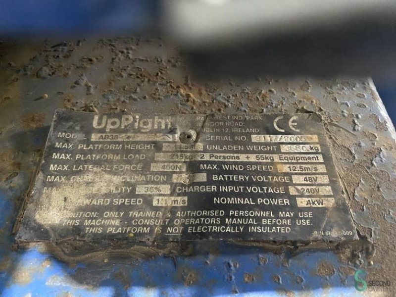 Teleskoparbeitsbühne tip Upright AB38, Gebrauchtmaschine in Wijchen (Poză 8)