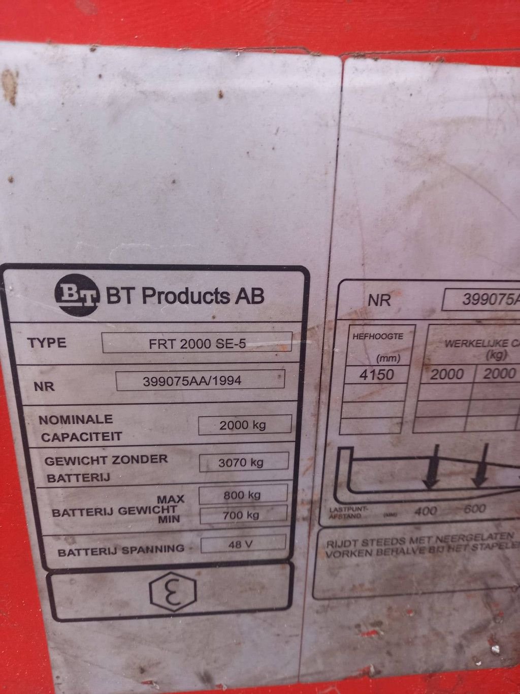 Teleskoplader от тип BT FRT2000, Gebrauchtmaschine в Antwerpen (Снимка 10)