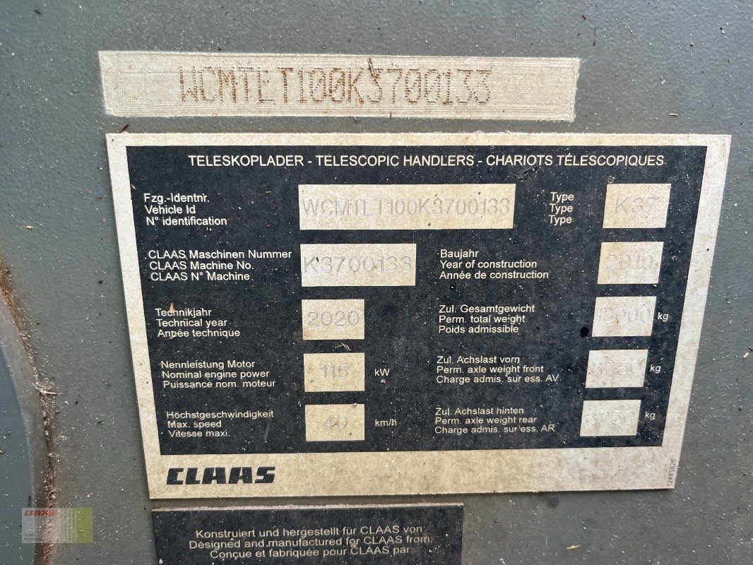 Teleskoplader tip CLAAS SCORPION 756 VARIPOWER PLUS, Klima, Druckluft, 40 km/h, Gebrauchtmaschine in Westerstede (Poză 29)