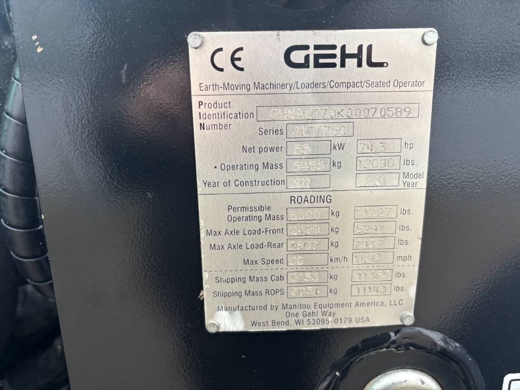 Teleskoplader of the type Gehl ALT 750, Gebrauchtmaschine in Ribe (Picture 22)