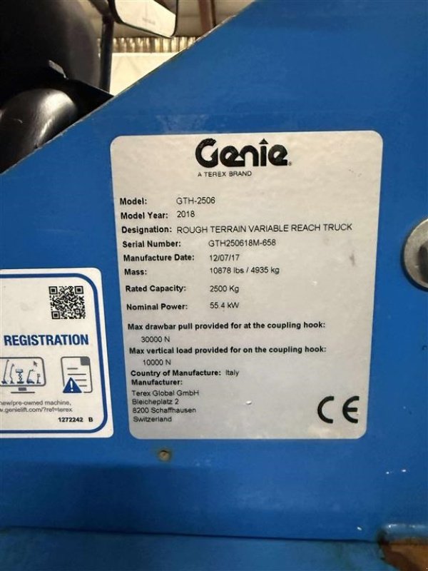 Teleskoplader от тип Genie GTH-2506 Skuffe og pallegaffel, Gebrauchtmaschine в Ølen (Снимка 12)