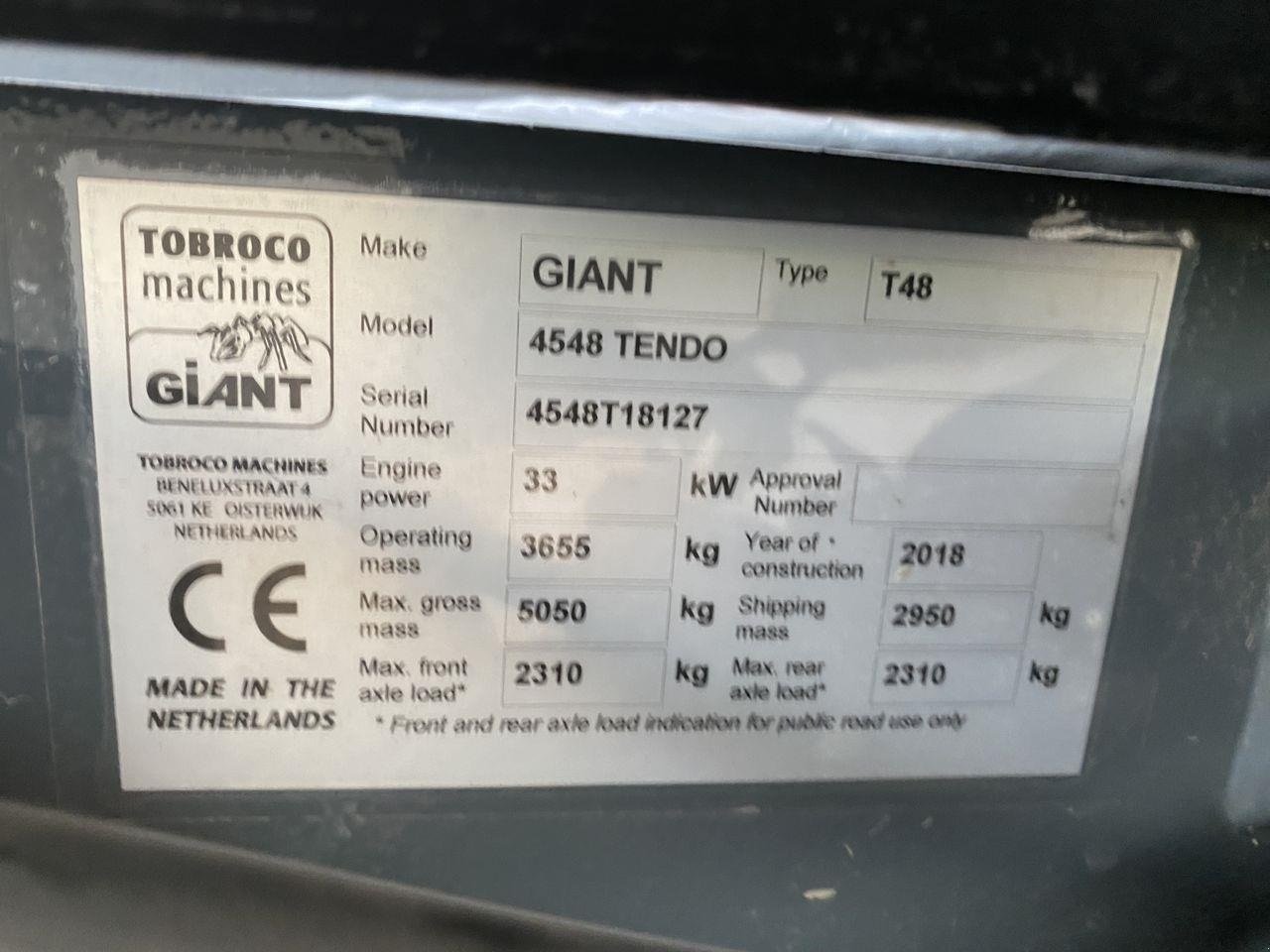 Teleskoplader des Typs GiANT 4548 TENDO, Gebrauchtmaschine in Skive (Bild 11)