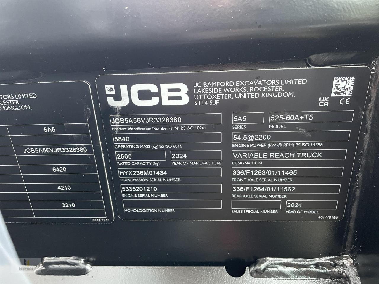 Teleskoplader des Typs JCB 525-60 Agri Plus, Neumaschine in Neuhof - Dorfborn (Bild 5)