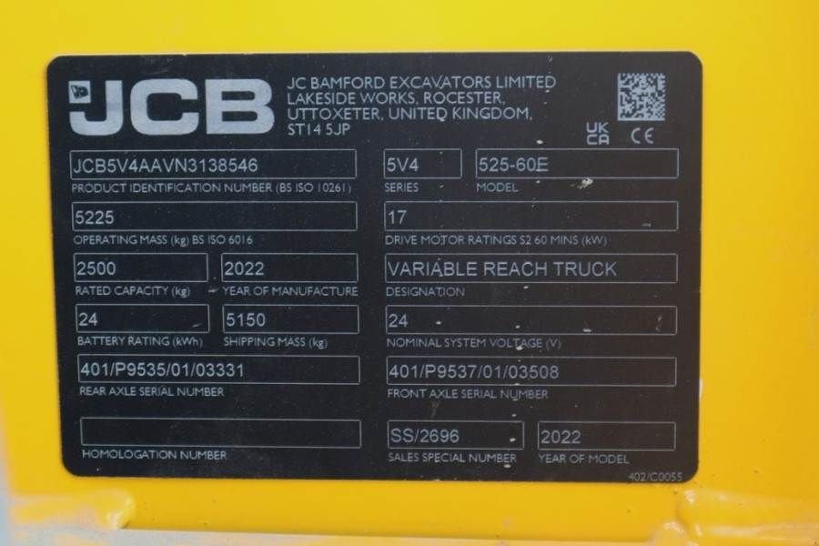 Teleskoplader of the type JCB 525-60E Guarantee! Fully Electric, 2500kg Capacity, Gebrauchtmaschine in Groenlo (Picture 7)