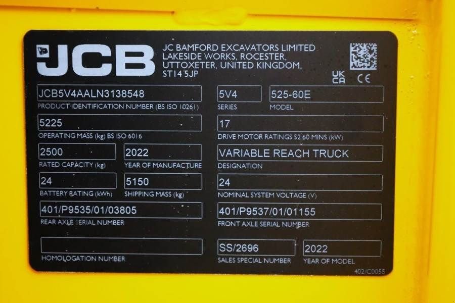 Teleskoplader tip JCB 525-60E Valid inspection, *Guarantee! Fully Electr, Gebrauchtmaschine in Groenlo (Poză 7)