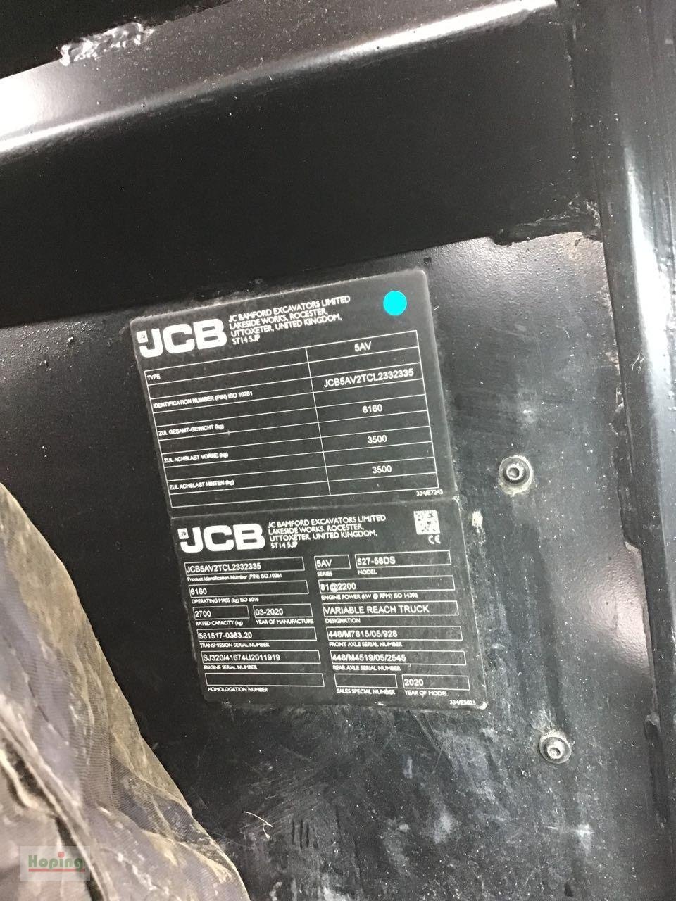 Teleskoplader a típus JCB 527-58 DS, Gebrauchtmaschine ekkor: Bakum (Kép 11)