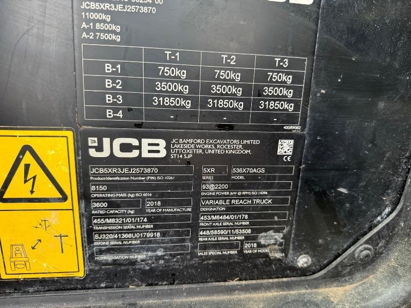 Teleskoplader des Typs JCB 536-70 AGRISUPER, Gebrauchtmaschine in Wargnies Le Grand (Bild 8)