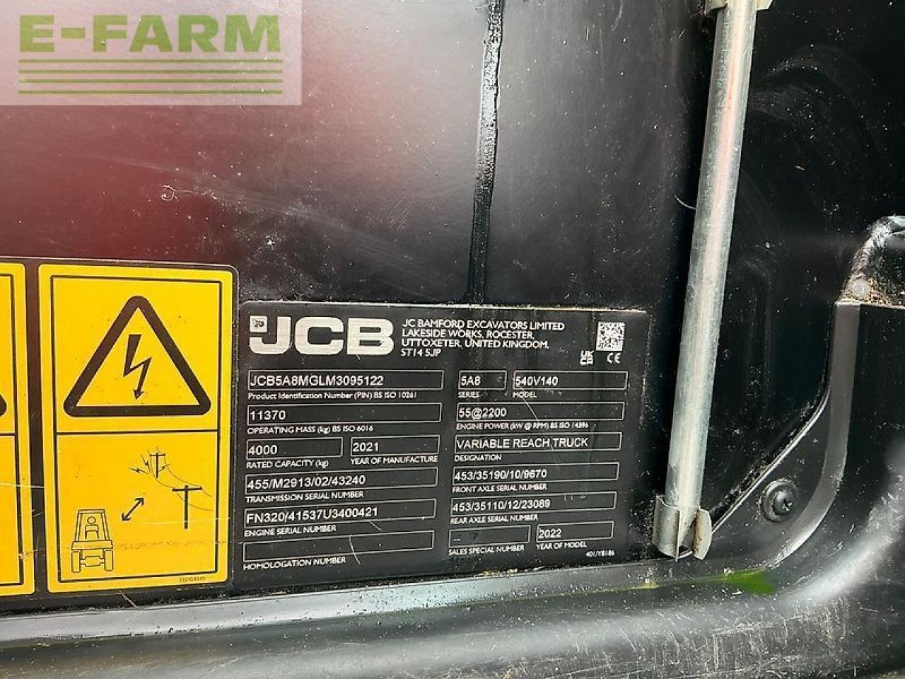 Teleskoplader of the type JCB 540-140 hi viz telehandler (st25370), Gebrauchtmaschine in SHAFTESBURY (Picture 13)