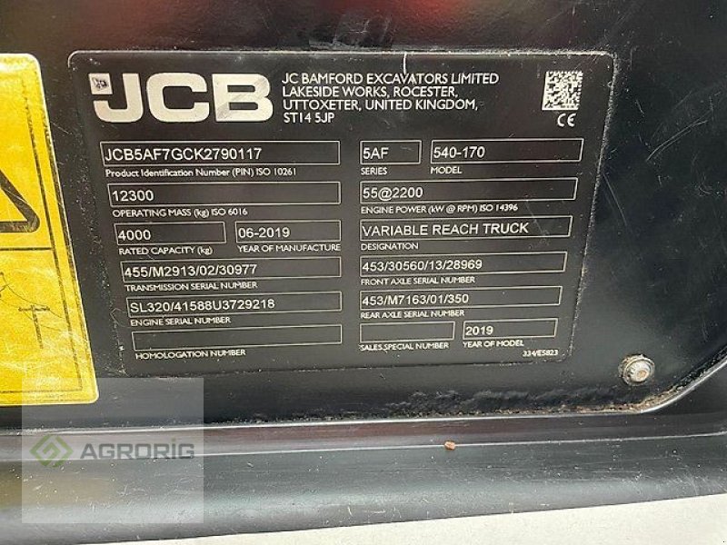 Teleskoplader Türe ait JCB 540-170, Gebrauchtmaschine içinde Kaunas (resim 13)