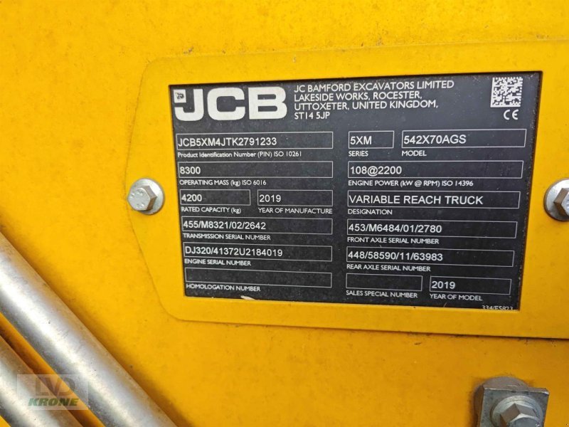Teleskoplader typu JCB 542-70, Gebrauchtmaschine v Spelle (Obrázek 4)