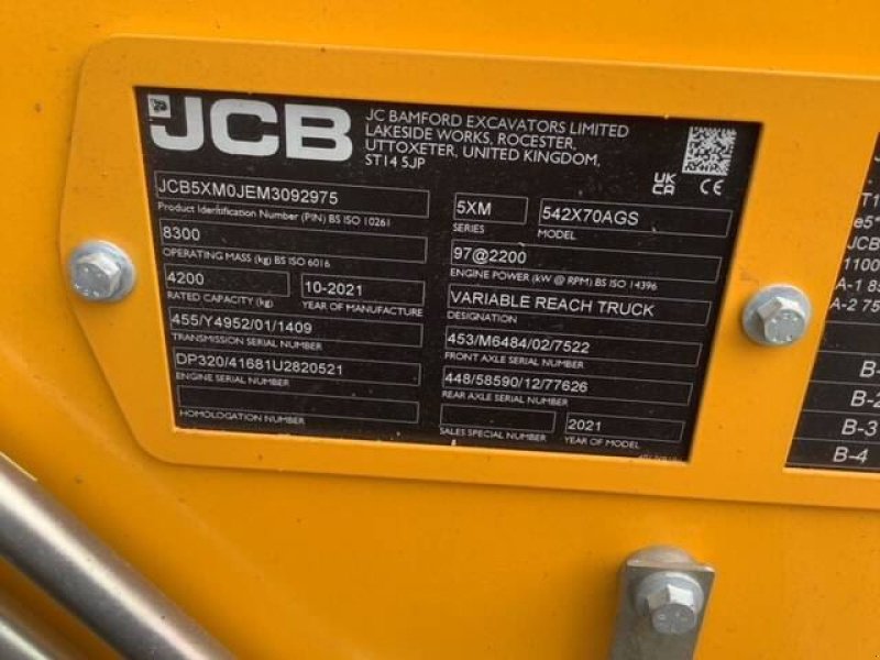 Teleskoplader typu JCB 542-70AGRISUP, Gebrauchtmaschine v les hayons (Obrázek 7)