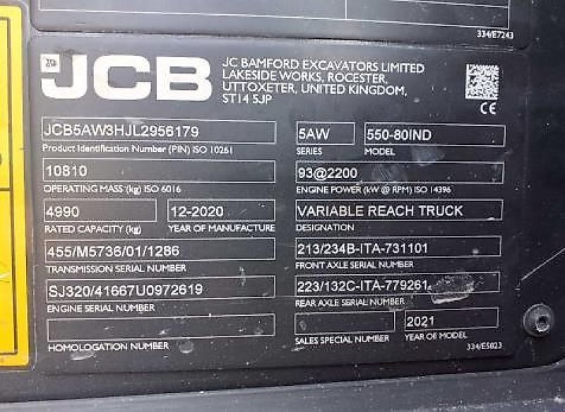 Teleskoplader za tip JCB 550-80, Gebrauchtmaschine u Bellenberg (Slika 21)