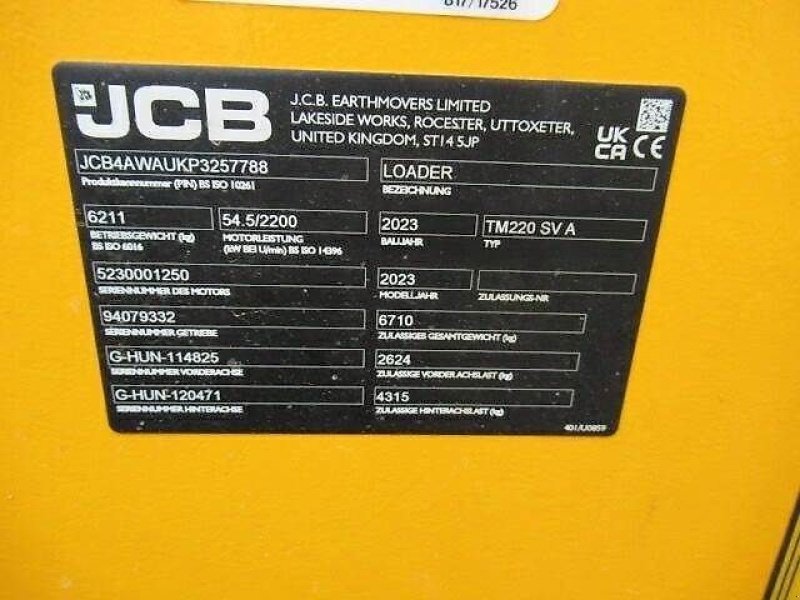 Teleskoplader des Typs JCB TM220 Agri, Gebrauchtmaschine in Bellenberg (Bild 5)