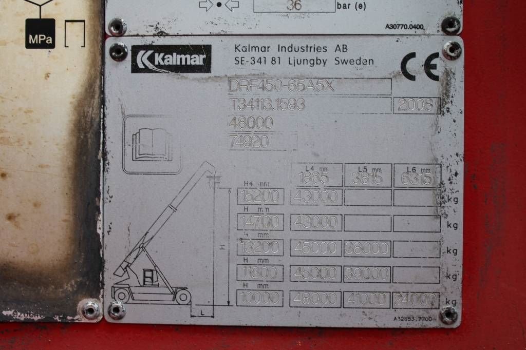 Teleskoplader vrste Kalmar DRF 450-65 A 5 X WITH MAGNET, Gebrauchtmaschine v Rucphen (Slika 7)