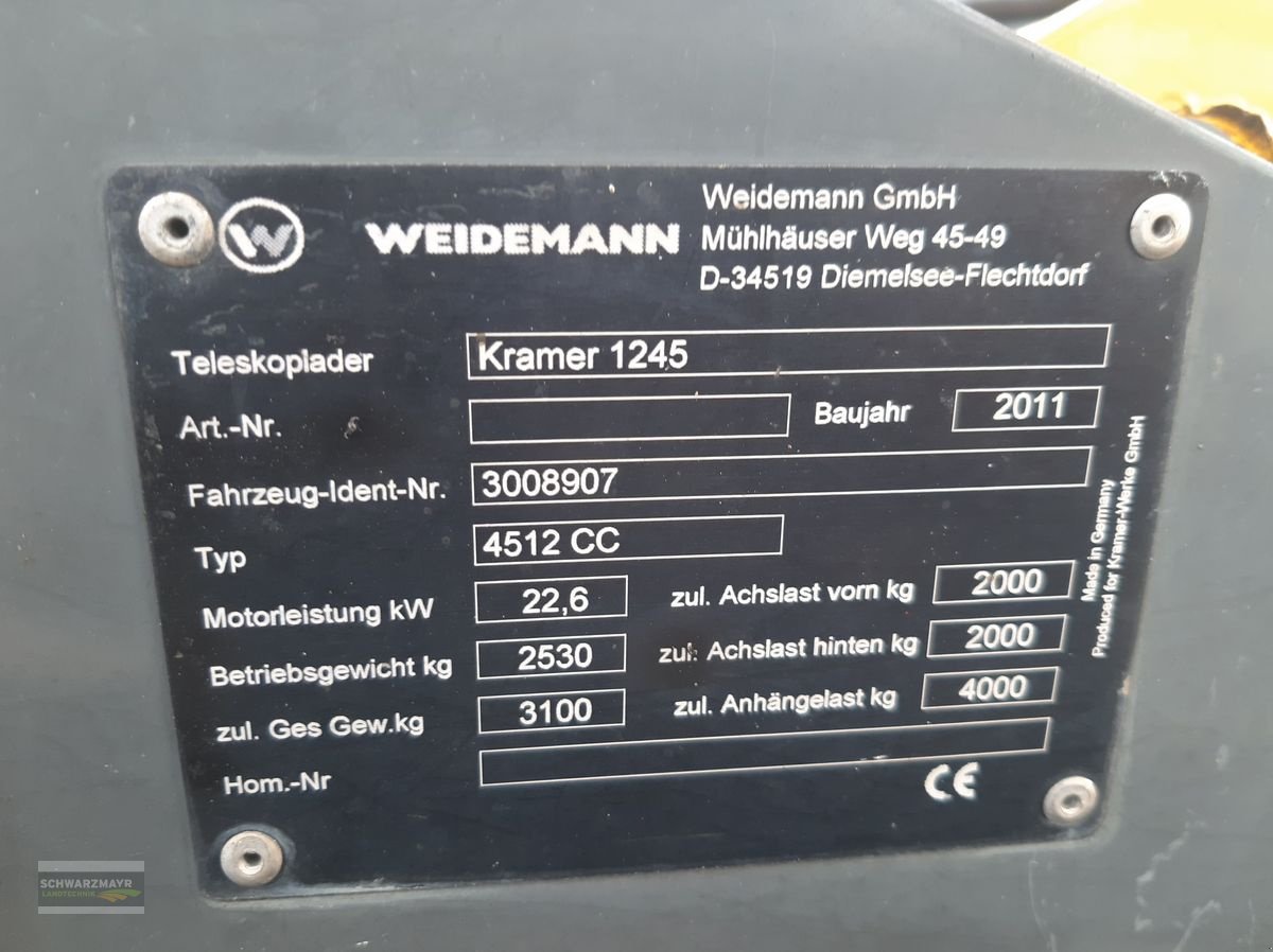 Teleskoplader типа Kramer 1245 wie WM 4512, Gebrauchtmaschine в Gampern (Фотография 18)