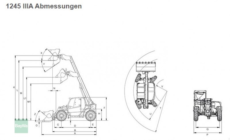 Teleskoplader des Typs Kramer 1445, Mietmaschine in Wielenbach (Bild 2)