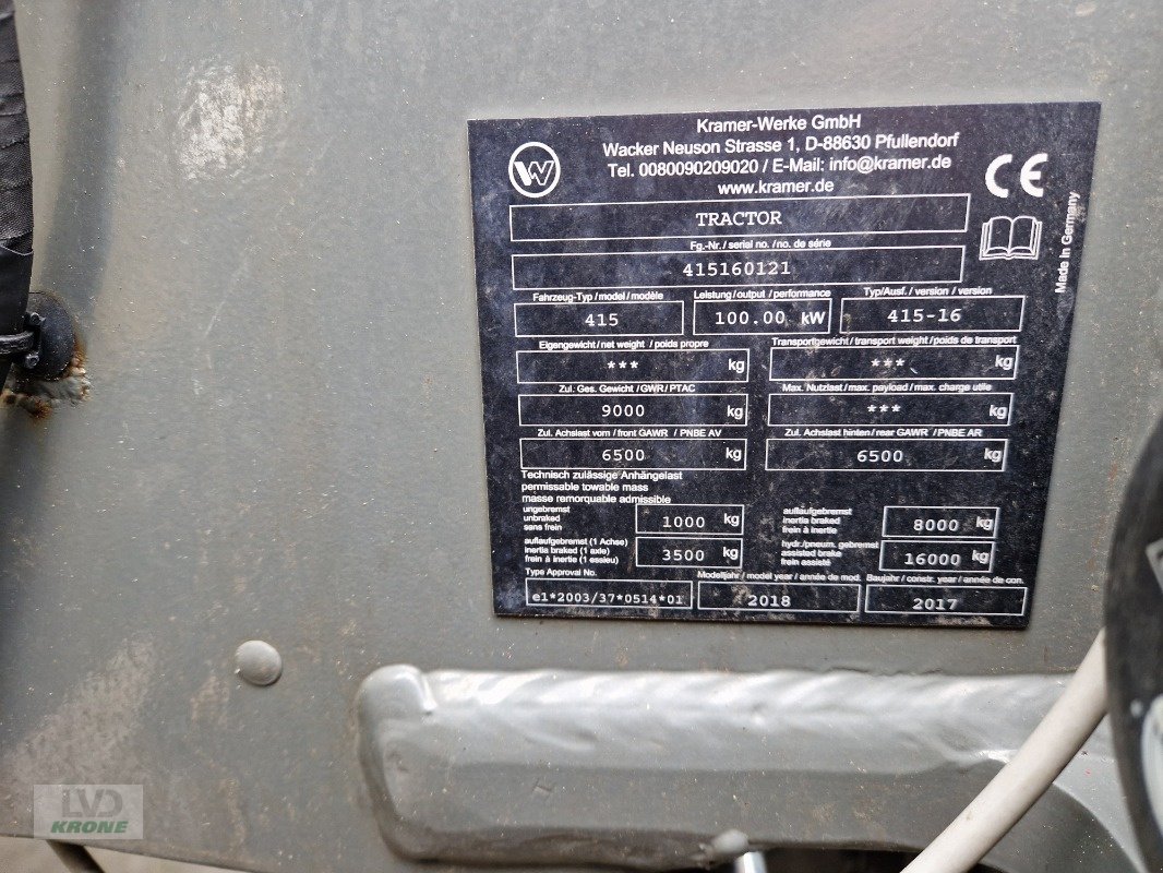 Teleskoplader typu Kramer 3507, Gebrauchtmaschine v Spelle (Obrázok 8)