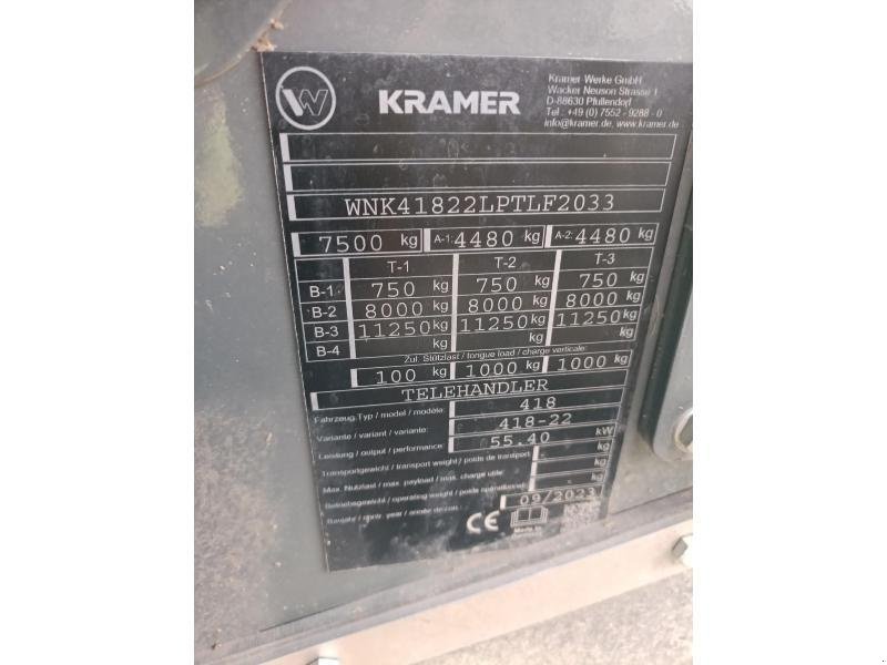 Teleskoplader of the type Kramer KT276, Gebrauchtmaschine in Richebourg (Picture 5)