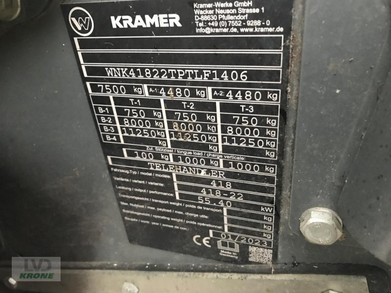 Teleskoplader of the type Kramer KT276, Gebrauchtmaschine in Spelle (Picture 14)