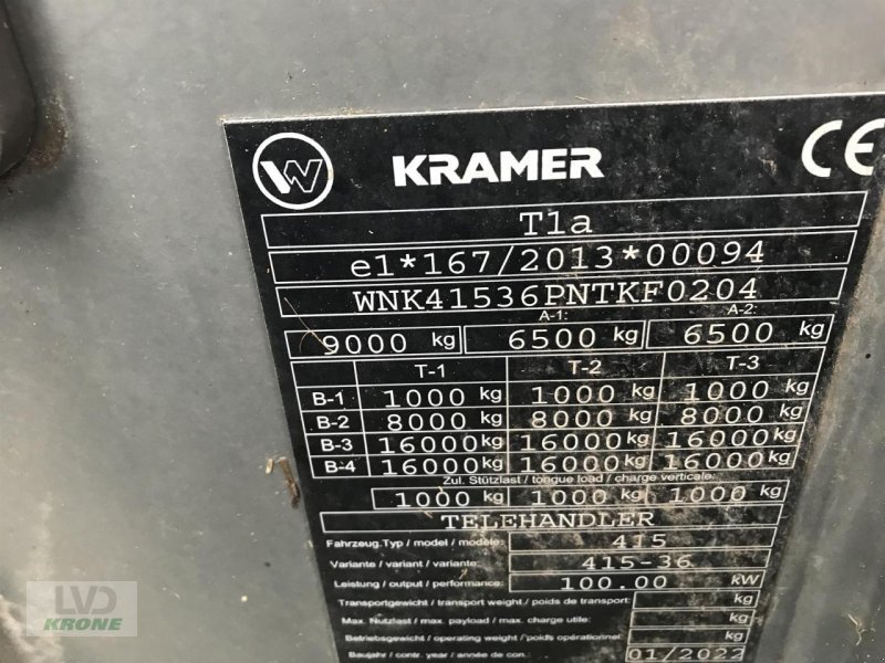 Teleskoplader of the type Kramer KT357, Gebrauchtmaschine in Spelle (Picture 7)