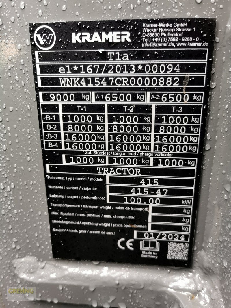 Teleskoplader typu Kramer KT407, Gebrauchtmaschine w Greven (Zdjęcie 26)