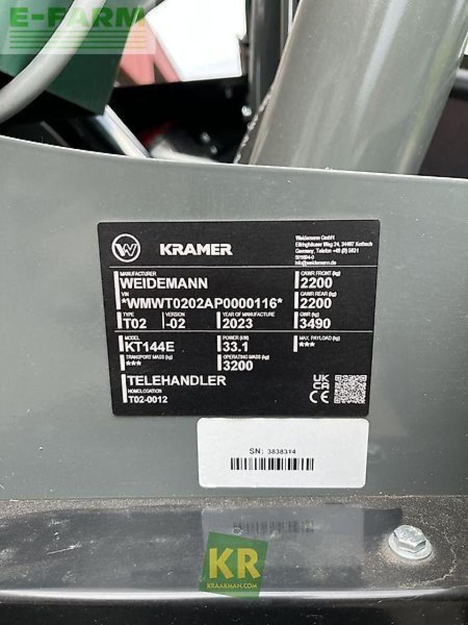 Teleskoplader des Typs Kramer overig #740930, Gebrauchtmaschine in STEENBERGEN (Bild 5)