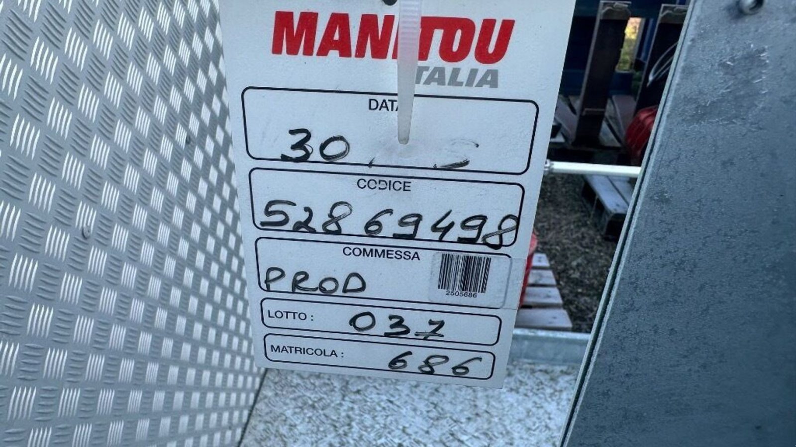 Teleskoplader del tipo Manitou Mandskabskurv, Gebrauchtmaschine en Rødovre (Imagen 2)